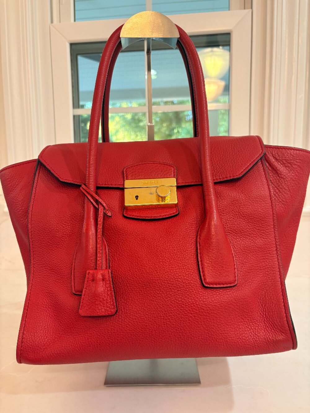 Prada Calfskin Satchel Handbag